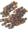 50 6mm Faceted Topaz Azuro Firepolish Beads